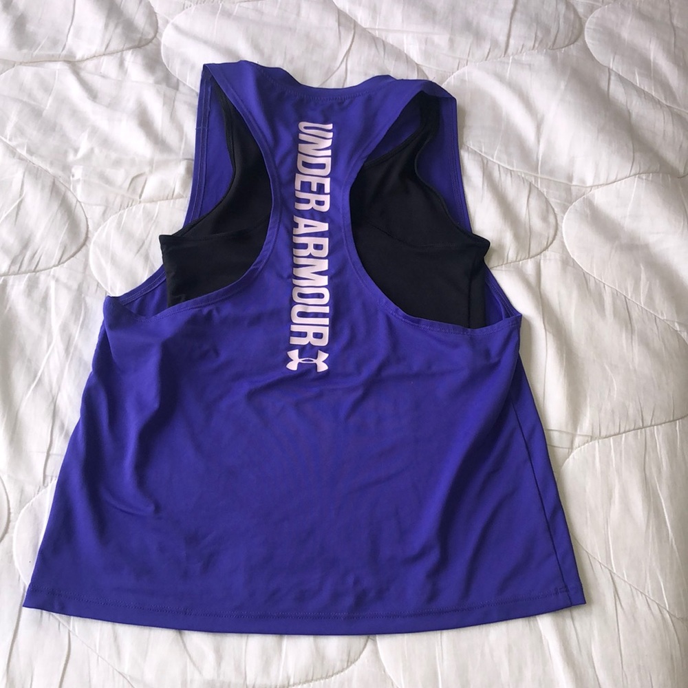 Girls Under Armour Heat Gear tank EUC Youth Med